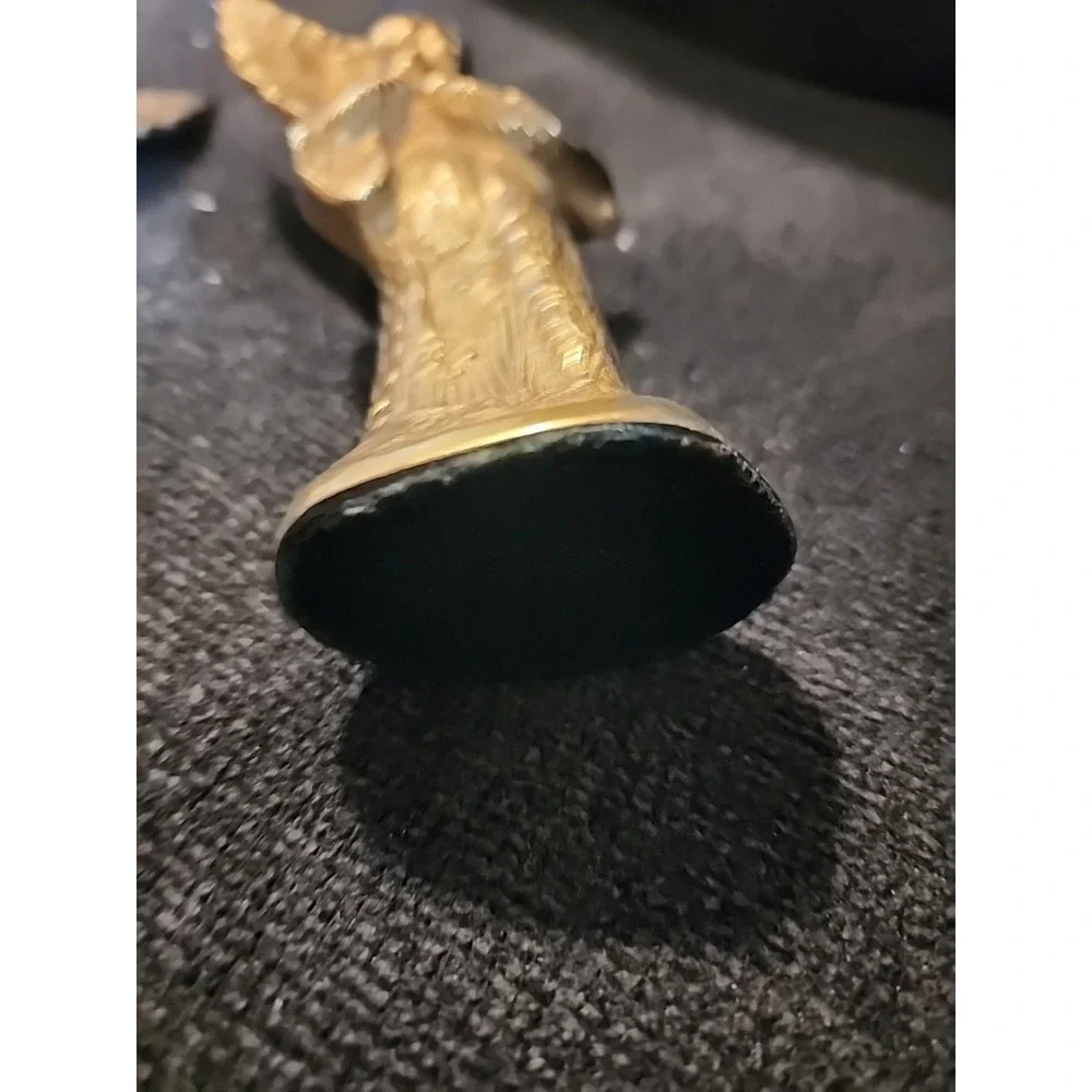 Vintage Brass/Copper Angel‎ Candleholder. Heavy. Detailed.